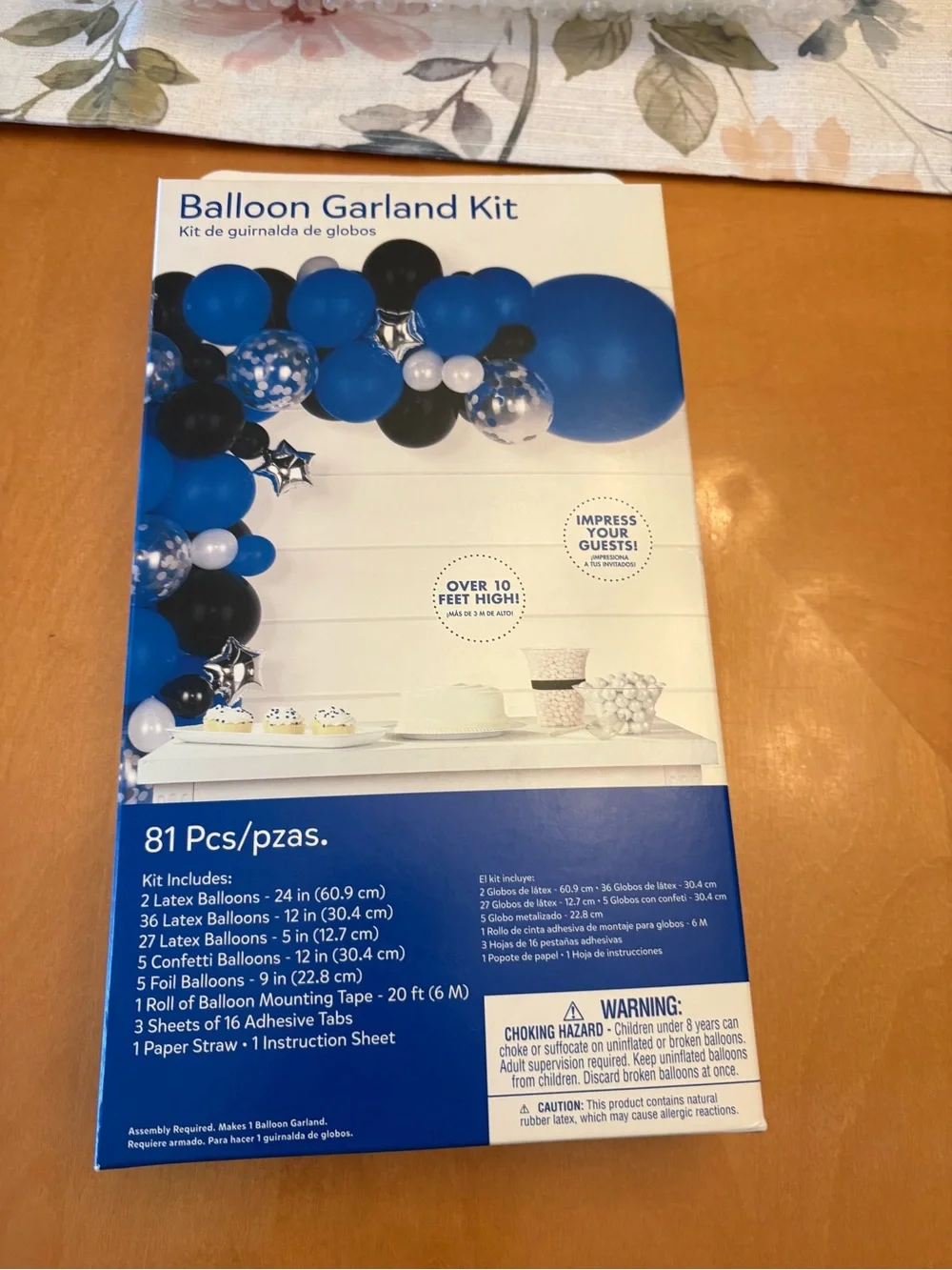 Amscan Blue & Black Balloon Garland Kit